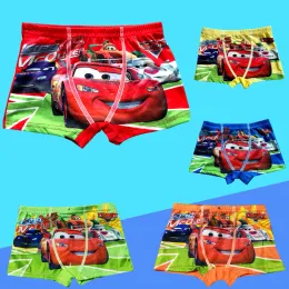 Underwear 2pcs New Children's Underwear Boxers Kids Car Cartoon McQueen Boys Underwear Boxers