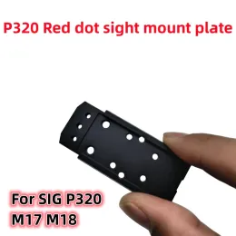 الملحقات التكتيكية CNC Metal P320 M17 M18 خلفية لوحة تركيب لوحة مناسبة لسيج RMR SRO Universal Red Dot Sights Excalsions