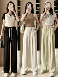 Macaron Suit Pants Wide Ben Pants 2024 Spring/Summer New Womens Casual High midja Draped Loose Ben Ben Pants