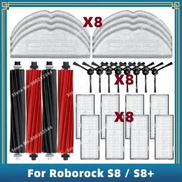 Roborock S8 / S8プラス交換用スペアパーツローラーメインサイドブラシHEPAフィルターモップクロスダストバッグアクセサリーに互換性のあるクリーナー