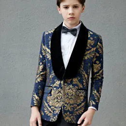 Blazers Kids Boys Children Baptism Wedding Prom Suit Baby Boy Elegant Teenager Party Costume Flower Boy Suit Coat Host Jacket