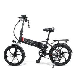 Bicycle Samebike 20LVXD30 Adults Folding Mini Electric Bicycle 10.4AH 350w Brushless Motor Aluminum Alloy Ebikes Portable E Bike Moped