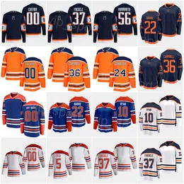 Kob 2023 Reverse Retro Hockey 71 Ryan McLeod Jersey 36 Jack Campbell 56 Kailer Yamamoto 37 Warren Foegele Cody Ceci Derek Ryan Evander Kane