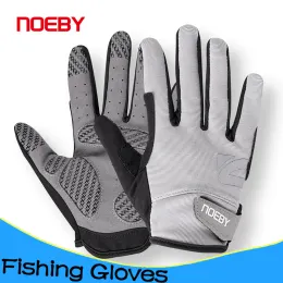 Tillbehör Noeby Fiskehandskar Nonslip Full Finger Outdoor Sun Protection Antiuv Cycling Running Glyes Män Kvinnor tacklar fiskeverktyg