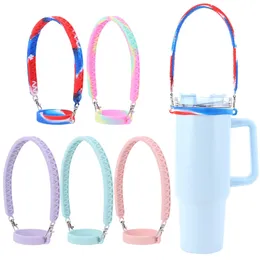 Water Bottle Handle Sling Holder With Strap Fits Silicone Most 8-40oz Bottle Water Bottle Carrier Cup Accessories 0424