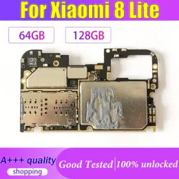 الهوائي لـ Xiaomi 8 Lite Mi8 Lite Motherboard Mainboard Board 64g 128g إصدار الدوائر الرئيسية الأصلية المصنفة