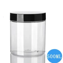 Şişeler 1 Pack 500ml Boş Krem Kavan Yüz Maskesi Pet Konteyner Şişeler Plastik Kapak Makyaj Kozmetik Paketleme Şişeleri ile Şişe Şişe