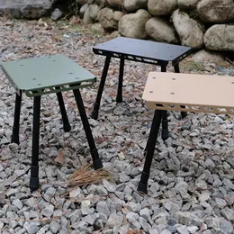 Camp Furniture Campinghocker Outdoor tragbare Picknick -Angelstühle Aluminiumlegierung Taktischer Stuhl Leichtes Pony mit Aufbewahrungstasche