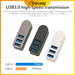 Hubs Ryra rotieren USB3.0 Hub Splitter USB 4 Port Hub Expander Adapter Multi USB Splitter Multiple Extender für PC -Laptop