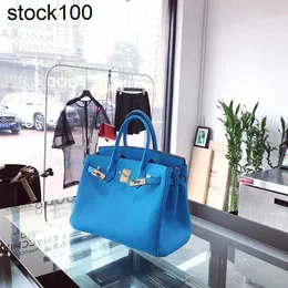 Platin -Handtasche Himmelblau Litschi Getreide Top -Schicht Kuhbeutel Frauen hell weich