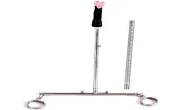 Top metal stainless steel bondage restraints stand with anal plug leg ankle cuffs fetish slave torture device spreader bar frame6068710