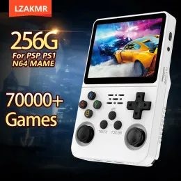 Portable Game Players Open Source Game Game Console 256g 70000games PS1 N64 Retro Rock Arcade R36S Portable 35inch IPS Screen 640 48 231121