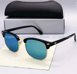 Men Glass Sunglass Classic Brand Retro Sunglasses Bands Luxury Designer Eyewear Rays Metal Frame Designers Sun Glasses AAA 4UCB