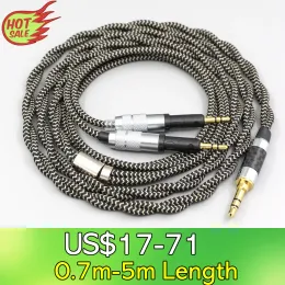 액세서리 2 코어 2.8mm litz ofc 이어폰 방패 방패 브레이드 슬리브 소매 케이블 Audiotechnica athr70x 헤드폰 헤드셋 LN008054