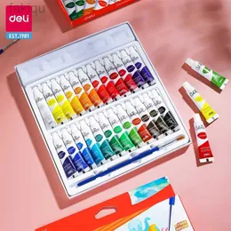 Deli di vernice per il corpo 12/24 colori per la vernice ad acquerello set in tubi da 5 ml di kit di pigmenti di guauache artistico per pittori di studenti art per studenti principianti