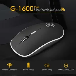 Topi topi ergonomici mouse mouse mouse mouse pc ottico USB 2.4GHz 1600 dpi silenzioso Mause mini topi noisless per laptop PC