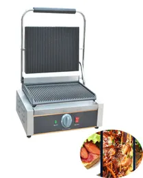 Новый коммерческий электрический сэндвич Пресс Panini Grill Grill Sandwich Pichanini Single Contact Grill Toaster 110V 220V2606362