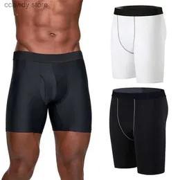 Shorts masculinos compressão masculina sprint apertado ginásio de ginástica seca rápida que executa roupas íntimas esportivas h240424