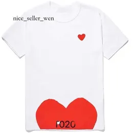 Com des garcons koszulka zagraj t -shirt cdgs zagraj designer mens t shirt japońskie czerwone miłosne Women Commens Complete etykieta Polo des Badge Garcons bawełny haft 700