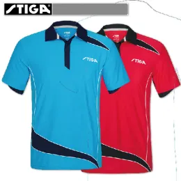 Футболки Оригинальная одежда для настольного тенниса STIGA Спортивная одежда быстро сухой короткие рукава мужчины пинг-понг-рубашка женские спортивные майки 75121/75141