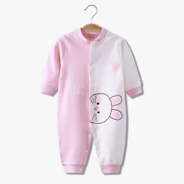 Enstycken 3m24m baby kostym nyfödd jumpsuit röd m bönor baby flicka onesie långärmad rund krage vår/höstkläder romper