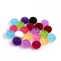 Necklaces Kwoi Vita Chunky 12mm 200pcs Acrylic Rondelle Flat Rhinestone Spacer Beads for Necklace Jewelry Wholesales