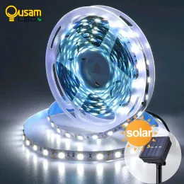 Paski Solar Light Outdoor LED Pasek Ogród Światła sznurka Słoneczne LED Street Street Garland Waterproof Christmas Solar Lamp