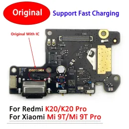 ケーブルXiaomi Mi 9t Pro / Redmi K20 Pro USB充電ポートコネクタボードパーツフレックスケーブルとマイク付きのXiaomiの100％オリジナル