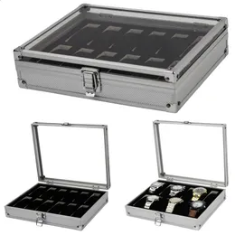 12/24 Girds Luxury Premium -Qualitäts -Wachbox Aluminiumlegierung Produkterzeugungsaufbewahrungsuhr -Box -Kollektion Display Geschenkboxen 240416