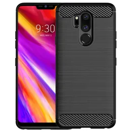 Mobiltelefonfodral för LG G7 Thinq G7 One G7+ Q7 Plus Case Anti Shock Telefonskydd för LG G7 Plus Thinq Q7+ Q7 Alpha Chockproof Carbon Fiber Case 240423