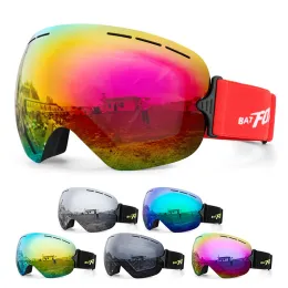 Eyewear Batfox Professional Ski Goggles Double Strays Lens Antifog Uv400 Big Ski Glasses Skiing Snowboard Men Donne Snow Goggles