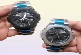 B400 Men's Quartz Digital Sports Watch LED Dual Display مقاومة للماء وإثبات في جميع أنحاء العالم أعلى نسخة معدنية يمكن تشغيل جميع الأيدي 9655262