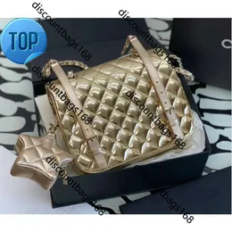 Shoulder bag Chain handbag Designer 24c woman Silver Patent Leather crossbody bags Card The pentagram wallet luxury tote designer purs