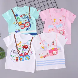 Blazers Kinder Kurzfilm Sommer 2022 Japanesstil Herren- und Frauen Baby Mode süßer Cartoonbär und Kaninchenabdruck T -Shirt