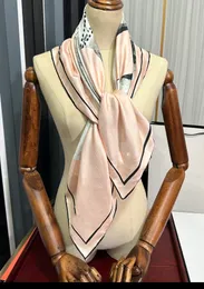 100% Pure Mulberry Scarf Large Shawl Female Silk Rolled Luxury Designer Scarves Foulard Shawls Stal G Monogram 90x90cm