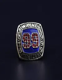 Hall of Fame Baseball Wayne Oretzky 1978 1999 99 Time de futebol Ring S com caixa de madeira fã de lembranças G1903568