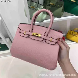 Platinum Handbag Tagged Litchi Grain Bag for Women's Hand Held Cross Shoulder Single Candy Color Makaron Handmade Genuine Leather