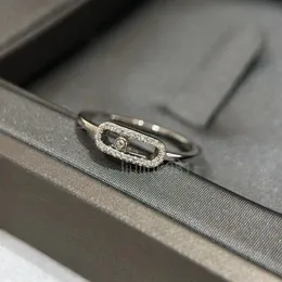 Tasarımcı İnce Yüzük One Elmas Dinamik Yüzük Kadınlar İçin Üst V-Gold Ring Classic Premium Gül El Elecümle 18k Yüzük Hediye için Box Mess Ring ile