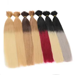 Peruk perukları peruk gerçek güzellik düz insan saçı örgüsü ombre sarı brezilyalı remy düz yığın yok, atkı saçı 30cm ila 70