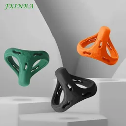 FXINBA Male Cock Ring Silicone Penis Delay Ejaculation Lasting Erection Sex Toys For Men Triple Lock Semen Cockring 240409