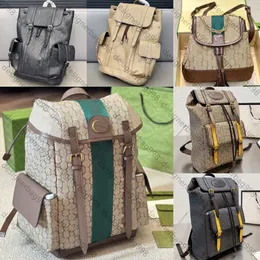 Yeni stil tasarımcı çanta kadın moda tasarımcı sırt çantası erkekler sırt çantası altın etiketi presbyopia logo kırmızı yeşil dokuma büyük kapasite tokası flip backpack sırt çantası