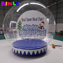 4m dia (13.2ft) with blower Beautiful Clear PVC Inflatable Christmas Snow Globe Photo Booth for Taking Photos