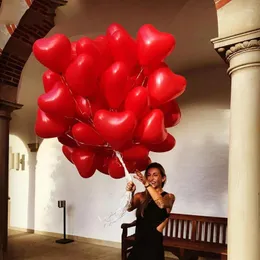 Parti Dekorasyonu 15pcs Romantik 10 inç Aşk Kalp Latex Helyum Balonları Düğün Globos Sevgililer Günü Mutlu Yıllar Balon
