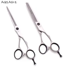Shears aqiabi hairdressingハサミ薄くなる440c日本の鋼鉄せん断髪の切断ハサル髪のハサミヘアプロフェッショナルA9201