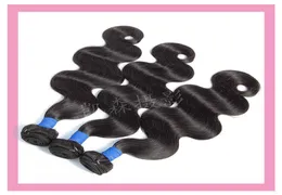 Indiska jungfruliga hårförlängningar 3 stycken En set människokroppsvågbuntar Hela 95100Gpiece Hair Products2354098