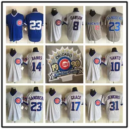 Koszulki baseballowe haftowane koszulki Cubs 17#Bryant 10#Santo 8#Daesdn