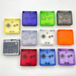 Fälle Ersatz GBA SP Housing Shell für Gameboy Advance SP Transparente Shell für GBA SP IPS Gaming Case mit Aufkleberetikett