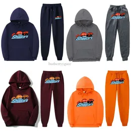 Trapstar Tasarımcı Mens Trailtits Kadın Basılı Mektup Fleece Hoodie Pantolon İki Parçalı Çift Çift Gevşek Sıradan Sporlar Set S/M/L/XL/XXXL