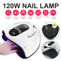 KITS 120W Lâmpada de secagem de unhas de unha UV/lâmpada de unhas LED Lâmpada de manicure Smart Sensor Manicure