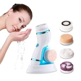 Scrubbers Rechargeable Facial Cleansing Spin Brush Set with 4 Exfoliation Brush Heads Waterproof Face Spa System Scrubber Deep Cleansing